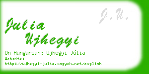 julia ujhegyi business card